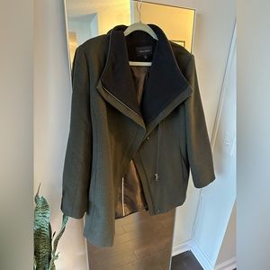 Harve Benard Dark Green Pea Coat